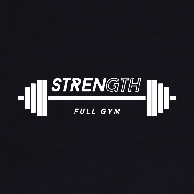 dumbbell with the word strength by Avash